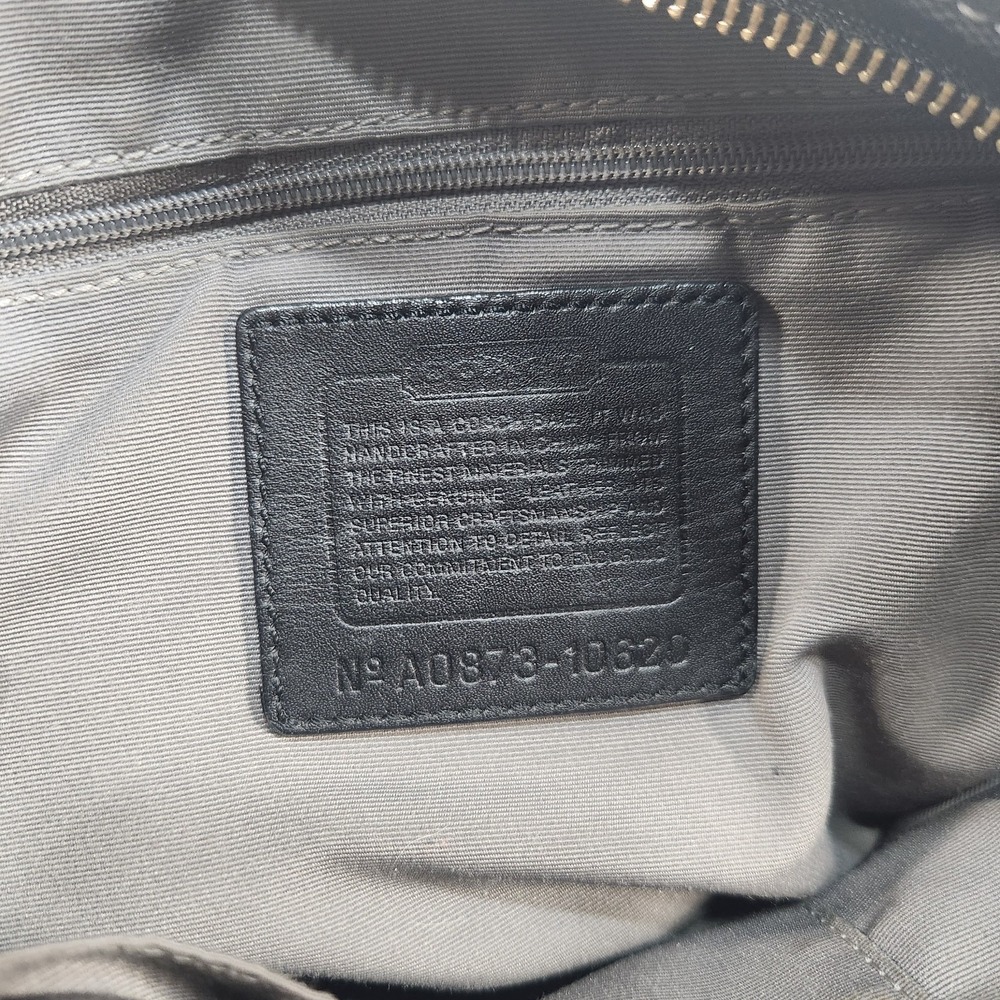 Coach Y2K Vintage Signature Carly Canvas Large Black Hobo Shoulder Purse - Picture 5 of 7